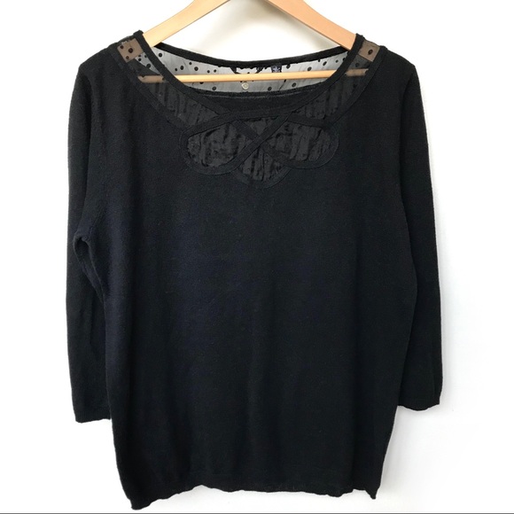Anthropologie Sweaters - Anthropologie United & Knotted Black Sweater L
